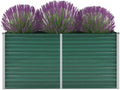 Cultivation RoomPatio Garden Home DecorVegetable planters for Porch PatioDurable and Long-LastingGarden Raised Bed Galvanized Steel 63x15.7x31.3 Green