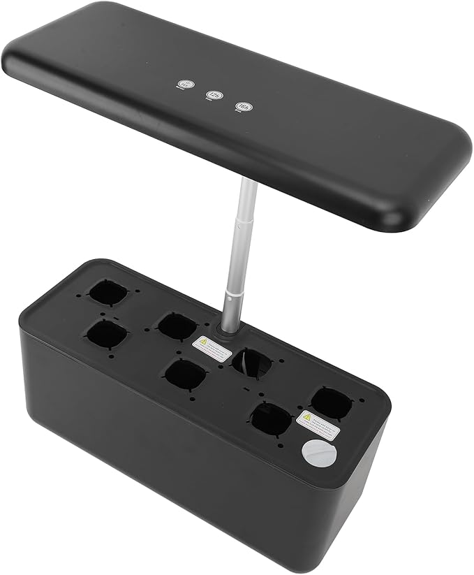 Acouto roponics Growing System with LED Lights and Pump Cycle for Indoor Vegetable Garden - 3 Modes Planter (Black)
