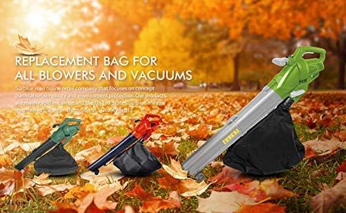 Surblue Replacement Collection Dump Bag for Ultra Blower Rake and Vacuum Leaf Blowers Black 2 PCS