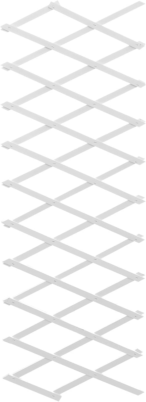 SUPVOX Wooden Retractable Plant Climbing Fence Wall Panel Expandable Decorative Garden Trellis for Indoor and Outdoor Yard White Corrosion-Resistant Solid Wood Wall-Mounted Vine
