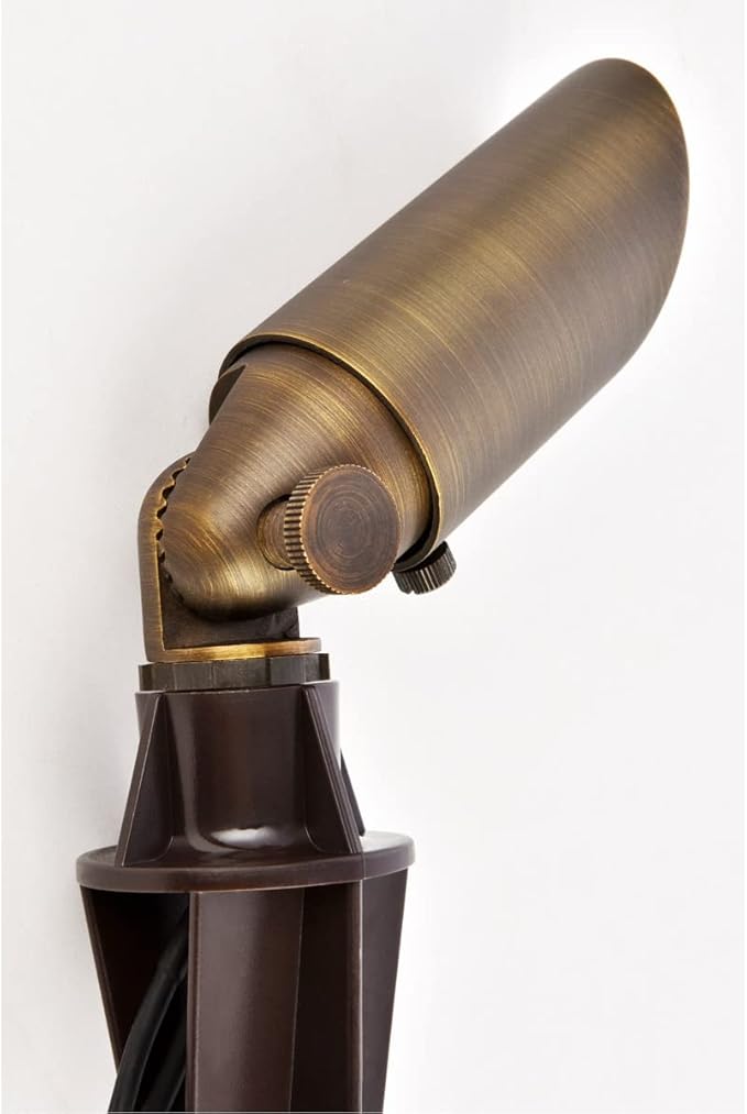 Aera 5.38 Metal Landscape Flood Light in Antique Brass
