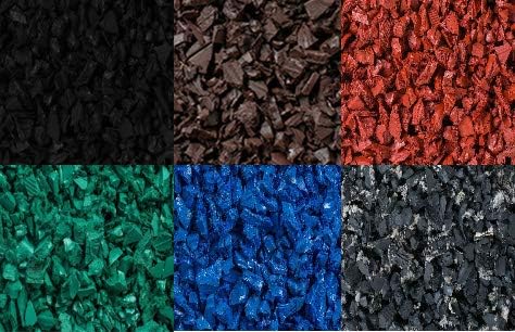 Playsafer Rubber Mulch Nuggets Protective Flooring for Playgrounds Swing-Sets Play Areas and Landscaping (40 LBS - 1.55 CU. FT. Brown)