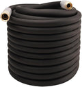 Heavy Duty Premium Garden Hose 200ft x 3/4 300PSI Working 1000PSI Burst Hybrid Rubber Water Hose with Transparent Swivel Handle - Hot/Cold Water - Five Layered Braiding with Brass fittings (Black)