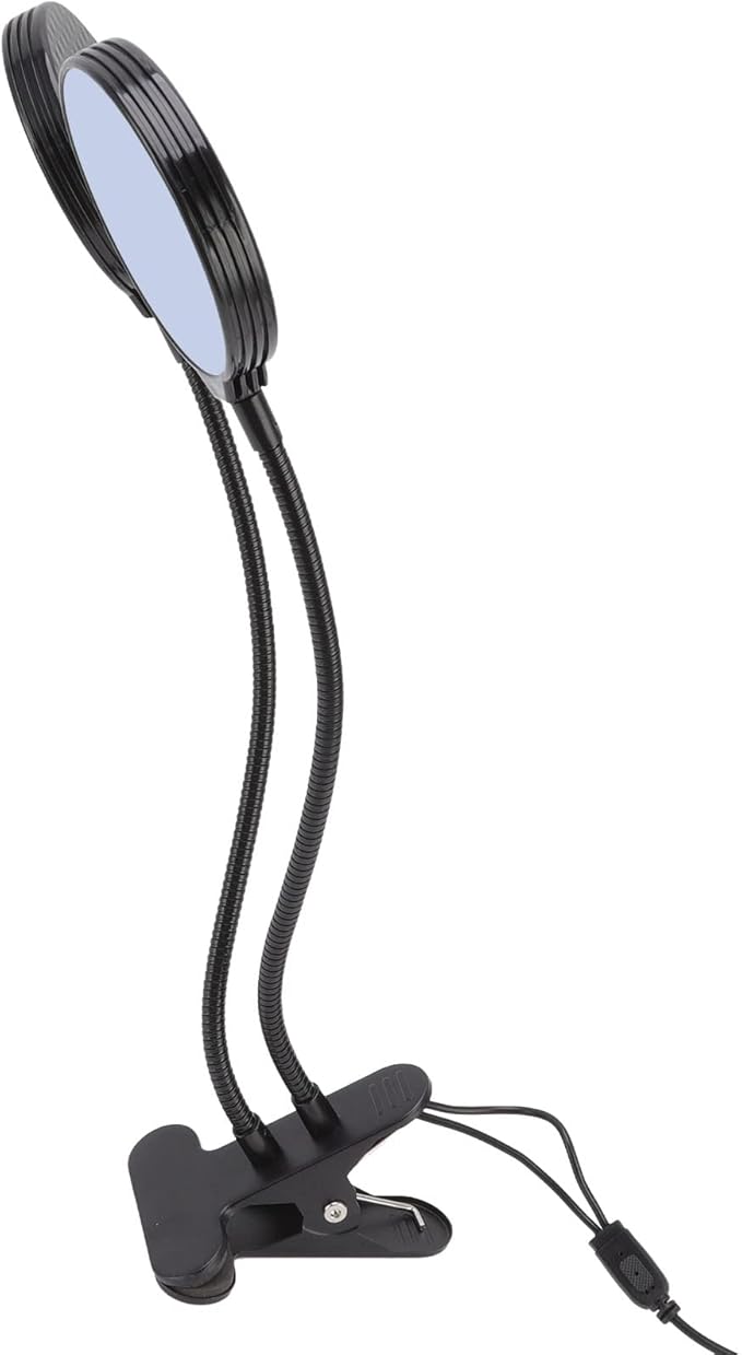 LED Plant Grow Lights 30W Double Head Adjustable Brightness Clip On Grow Lamp with 5 Level Timer for Indoor Plants Hydroponics Greenhouse Gardening