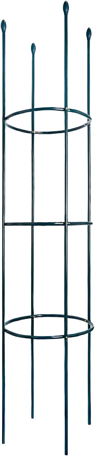 Luwint Metal Garden Trellis for Climbing Plants Outdoor 5.8 Feet Tall Round Trellis for Pots Sturdy Plant Support for Climbing Vine Tomato Flower