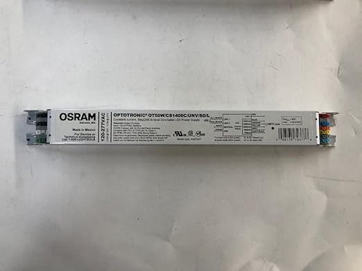 10 Pieces Osram Optotronic 79377 OT50W/CS1400C/UNV/SD/L Constant Current 50 Watt Step-Dimmable LED Driver 21-50VDC