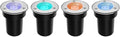 4pcs Outdoor 3W Round Floor Lamp LED Beam Spotlights Underground Well Light COB Mini Landscape Light IP67 Waterproof Landscapes Lighting Flood/Step Garden Light(Red3W(85-265v))