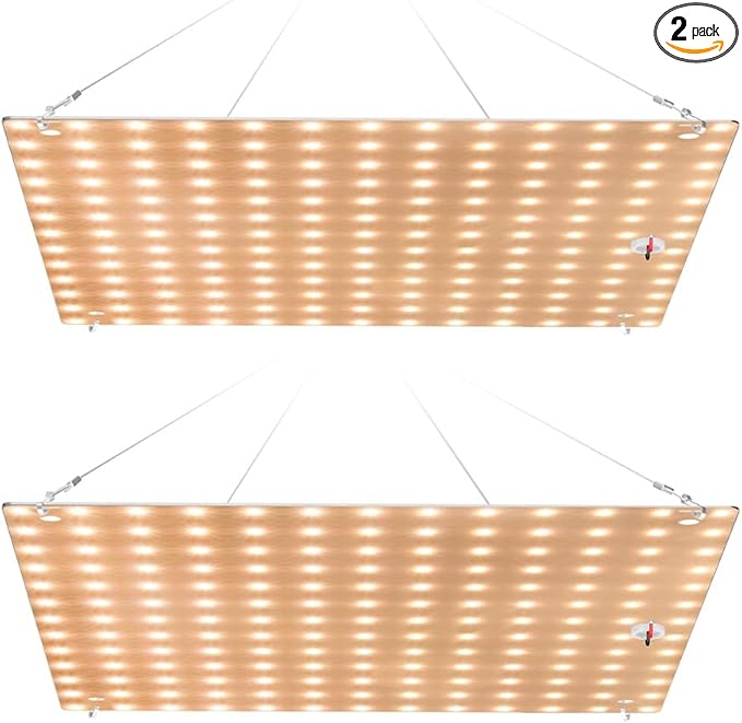 2Pcs 250W LED Indoor Sunlight Plant Panel Lights 100-277V Full-Spectrum Vegetable Planting Lamp 110V Succulent Hydroponic Growth Light UV/IR Indoor Cultivation of Seedlings Natural Sunlight Lamps