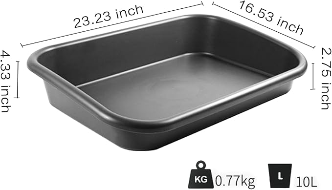 Luwint Garden Tidy Potting Tray Plant Reportting Tray for Indoor Transplanting Gardening Planting Accessories Large Succulent Table (Black)