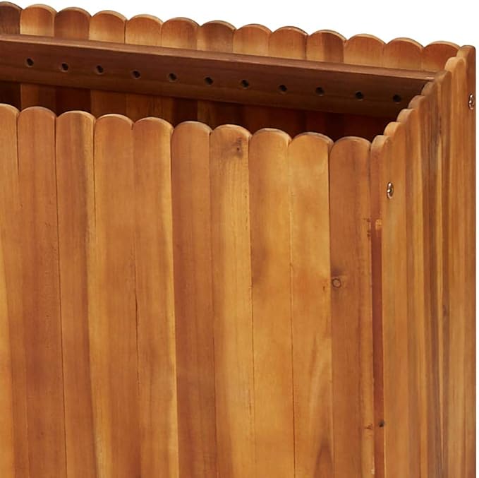 Solid Acacia Wood Garden Raised Bed Planter Box for Vegetables Grass Lawn Yard 78.7x11.8x19.7-386