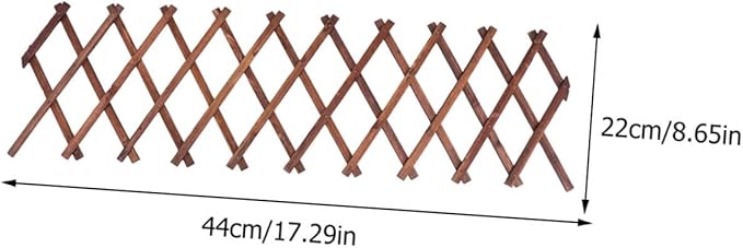 YARNOW Expandable Garden Trellis Versatile Climbing Plant Support Panel Height Durable Carbonized for Outdoor Fencing and Garden Decoration