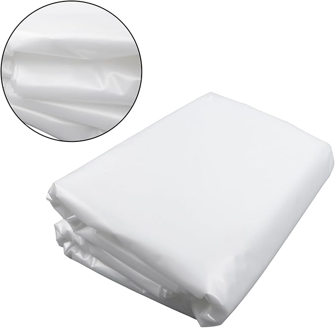 WFLNHB 25 x 50ft 6 Mil Heavy Duty Weatherproof Clear Greenhouse Plastic Sheeting Polyethylene Film for Garden Henhouse and Nursery