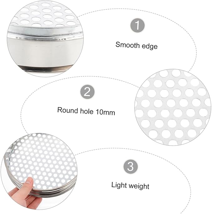 Manual Soil Sieve Uniform Mesh 2pcs Stainless Steel Sieves for Gardening Easy to Clean