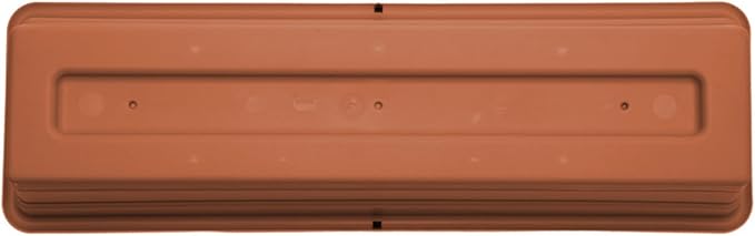 Bloem Dura Cotta Window Box Planter: 24 - Terra Cotta - with Tray Weatherproof Resin Box Removable Tray for Indoor &amp Outdoor Use Gardening 3 Gallon Capacity