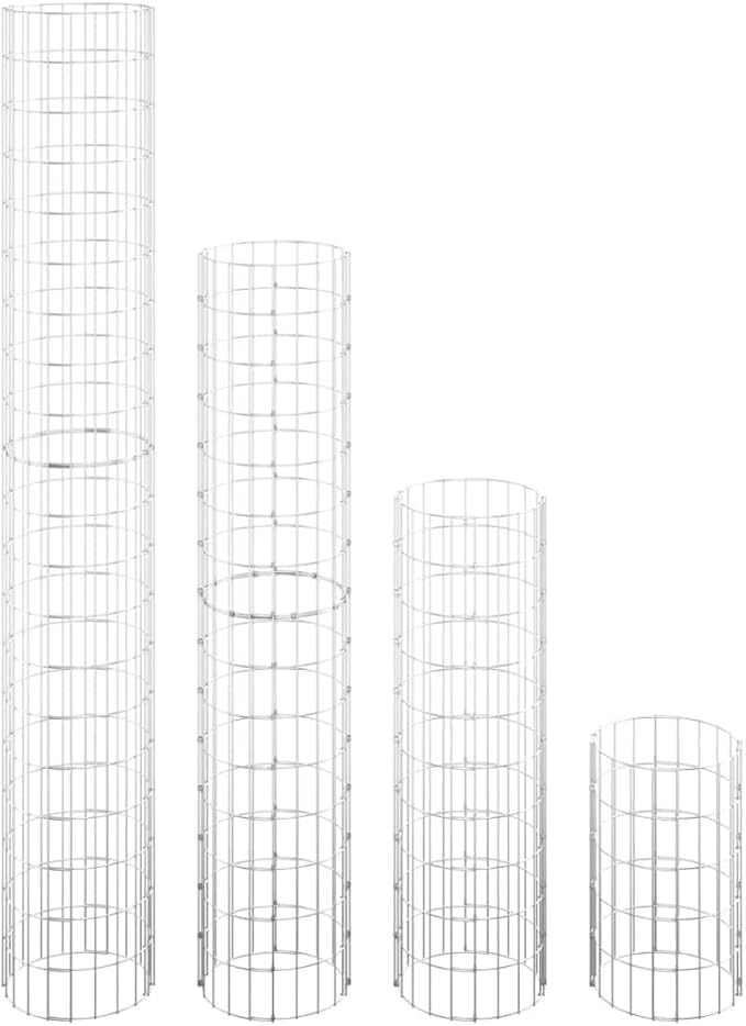 Circular Gabion Raised Beds 4 pcs ?11.8x19.7/39.4/59.1/78.716.95 KG152023