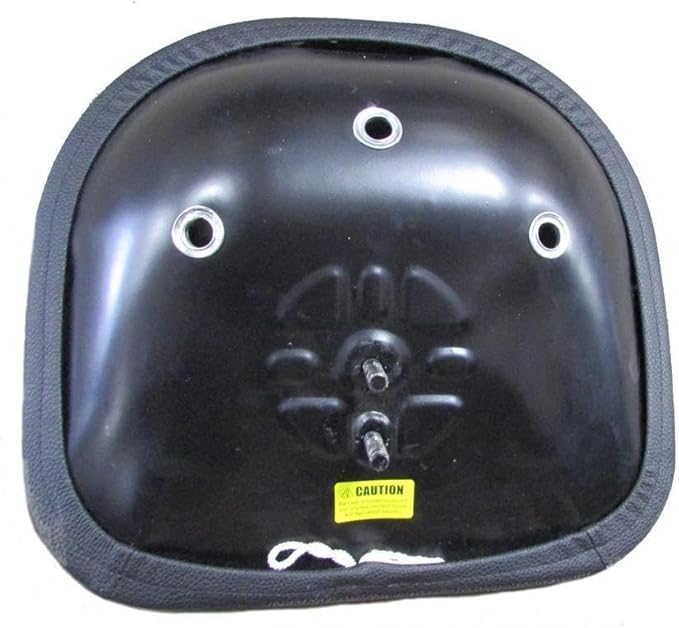 RATION for Universal Padded Pan Seat Made of Steel &amp Black Vinyl Leatherette 2 Bolt 3 Hole