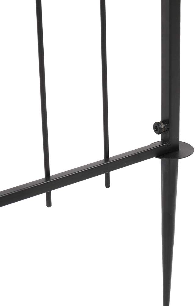 Metal Garden Arch Ornamental Outdoor Garden Plant Trellis Wedding Party Bridal Party Decoration (Black Flat Roof)