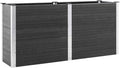 vidaXL Raised Garden/Flower Bed - Gray WPC/Steel Weather- Modern Design 78.7 x 19.7 x 35.8