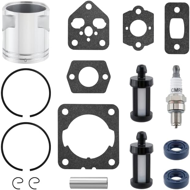 Cylinder Assembly for STIHL BG86 BG86C SR200 Replace 4241 020 1203 with Rapair Kit Containing Spark Plug Fuel Filter and Gasket