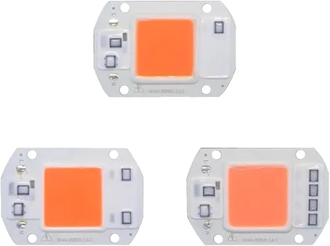 LED COB Full Spectrum Chip AC220V/110V Plant Grow Light 20W 30W 50W LED Floodlight Lamp Module 380-840nm 5pcs (Color : 380-840nm Size : 220V_30W)