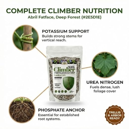Old Cobblers Farm™ Wicked Growth Climbers &amp Vines Fertilizer – Helps Fast-Growing Vines and Climbers Reach New Heights with Colorful Blooms (5 lbs | 10 lbs | 15 lbs | 20 lbs) (20 lbs)