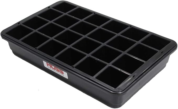 Hoss 24-Cell Seed Starting Tray | Sturdy and Built to Last | Includes Bottom Tray and Humidity Dome