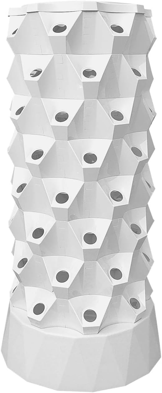 Hydroponics Growing System with Water Pump Vertical Hydroponic Planter Starter Kit Indoor Outdoor Growing Tower for Strawberries Tomatoes Lettuce Home Garden Planting