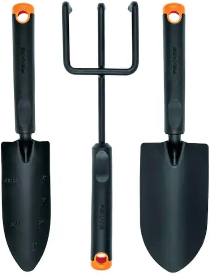 Garden Tool Set 3-Piece Trowel Cultivator Transplanter 12.2 Inch Length