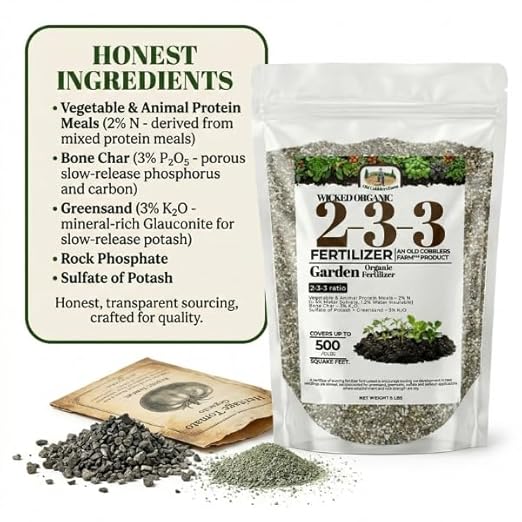 Old Cobblers Farm Wicked Organic Seed Starter Fertilizer 2-3-3 – Gentle Nutrition for Strong Root Development (5 lbs | 10 lbs | 15 lbs | 20 lbs) (5 lbs)