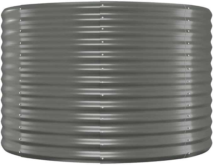 Garden Raised Bed Powder-Coated Steel 98x39.4x26.8 GrayWeight:35.01lbs319064