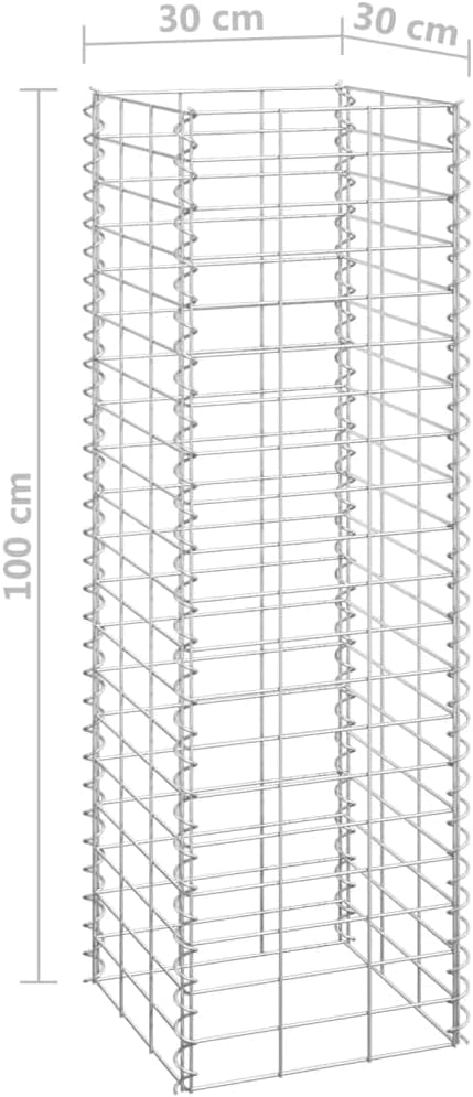 SKM Gabion Raised Beds 3 pcs 11.8x11.8x39.4 Iron-12491026
