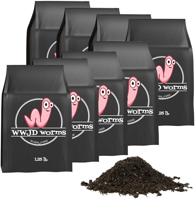 Organic Worm Castings For Plants 10 Lb - Vermicast from Red Worms for Composting - Soil Amendments &amp Gardening Soil for Outdoor Vegetables - Fine &amp Crumbly Worm Castings for Indoor Plants