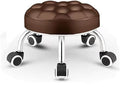 N/A Rolling Stool with Wheels Mini Rolling Scoot Stool with Cushion for Factory Library Laboratory Garage Gardening HomeA