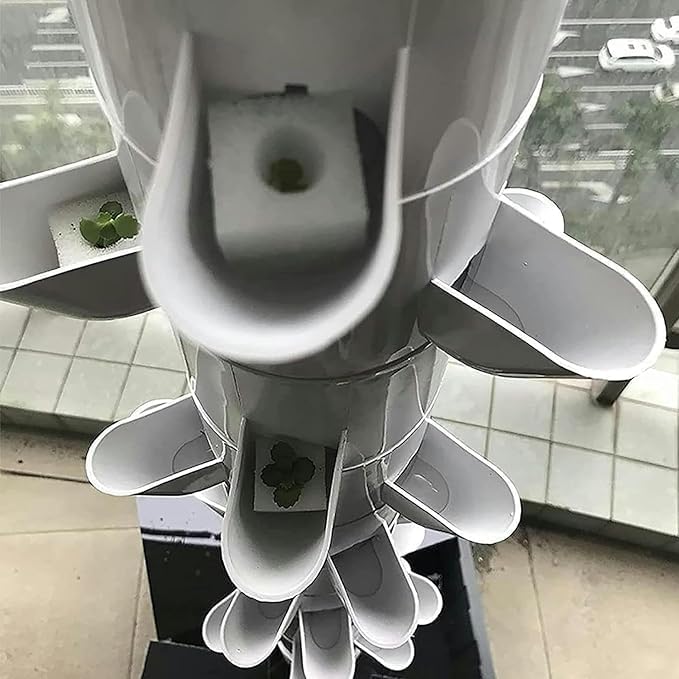 Hydroponic Tower Growing Kits 15 Floors 45 Plants Sites Vertical Grow Tower Self-Watering Growing for Fruits and Vegetables with Hydra