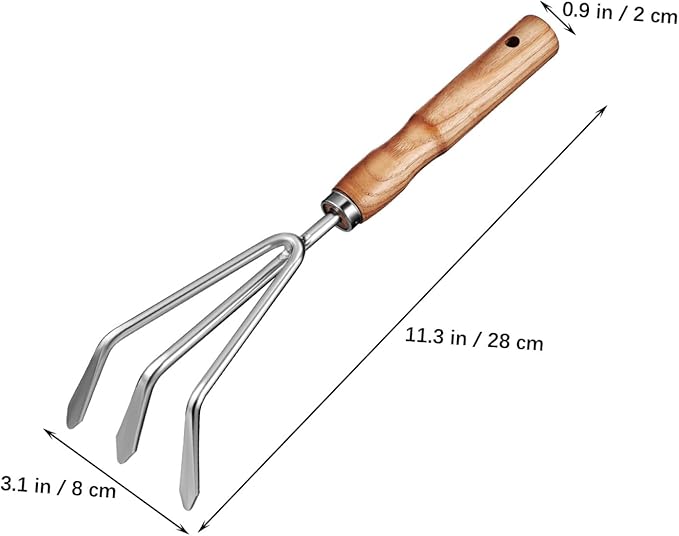 1set Gardening Tools Set Stainless Steel Trowel Kit Stylish Ash Handles for Outdoor Gardening Safe Rounded Edges for Gardeners
