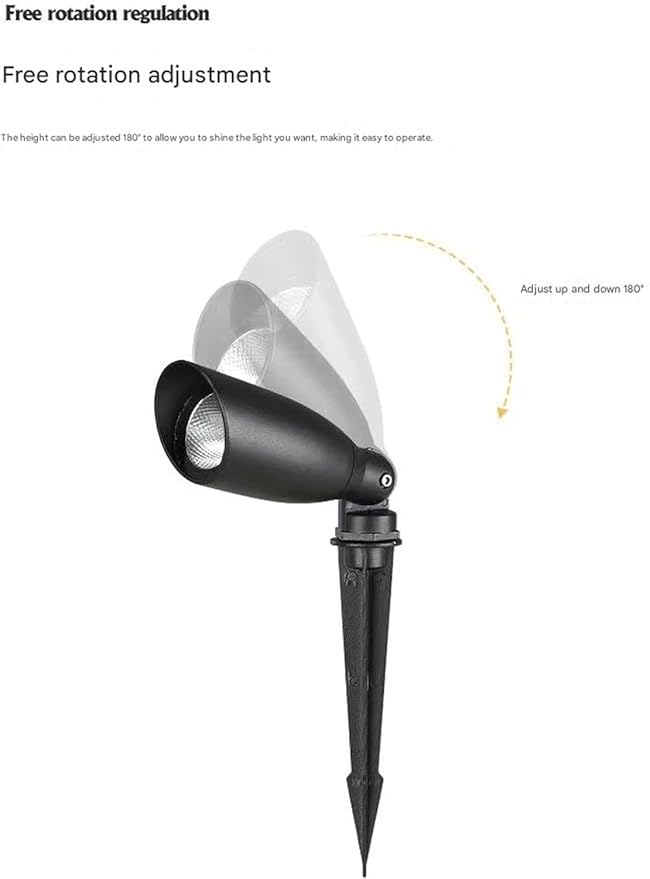 Building Exterior Wall Projector Light Ground-Mounted Insert LED Beam Narrow Spotlights IP66 WaterproofCOB Aluminum Spot Light for House Tree Garden Yard Uplighting(B-White)