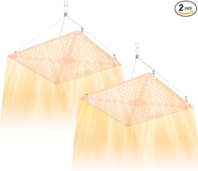2PCS 200W Targeted Sunlike LED Plant Grow Lights 240 Long-Lifespan Lamp Beads with VEG/BLOOM Dual Modes 100-277V Universal Voltage US Plug for Seedling Growth Potted Vegetables &amp Flower Cultiva
