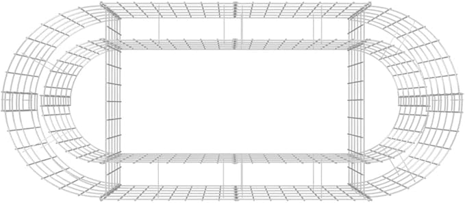 Gabion Raised Bed Galvanized IronRaised Flower BedsGardening PlantersMultifunctional Raised BedPlant Privacy FenceGreenhouse Planterfor GardensPatiosalconiesTerraces47.2x19.7x19.7