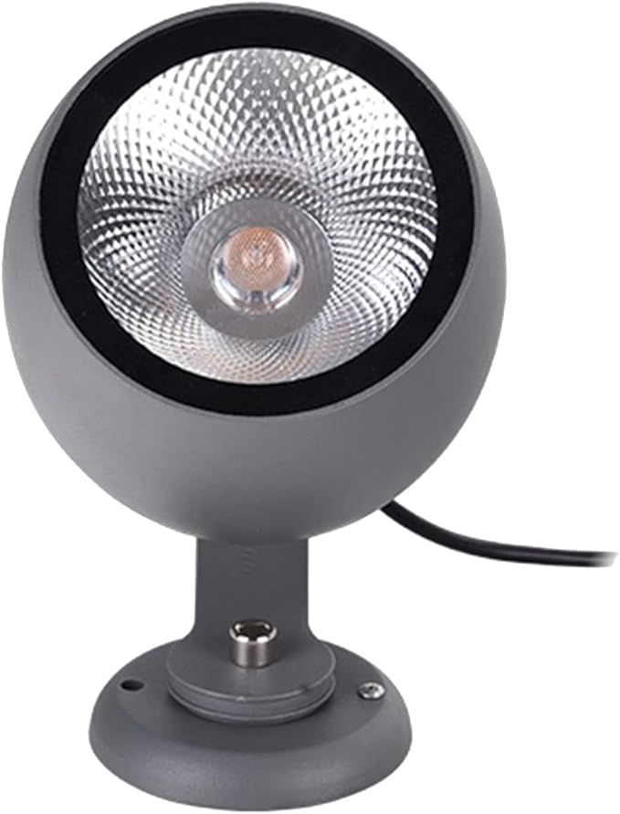 Outdoor Led Spot Lights COB Landscape Light IP65 Waterproof 360° Rotation COB Spotlights for Courtyard Hotel Yard Path Decor(White20W-DC24V)