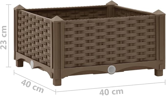 YAFF Raised Bed 15.7x15.7x9.1 Polypropylene (4.664lbs)