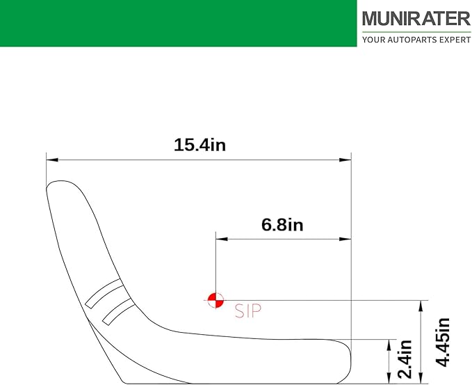 munirater Lawn Mower Seat Black Replacement for Riding Mower Garden Tractor Seat