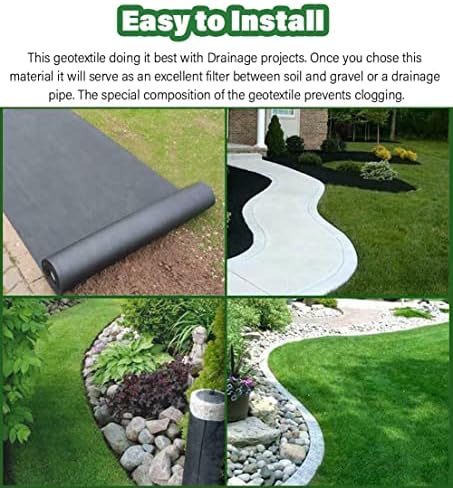 Non-Woven Geotextile Fabric for French Drain System Heavy Duty Garden Weed Barrier Cloth Commercial Landscaping Fabric for Effective Weed Control