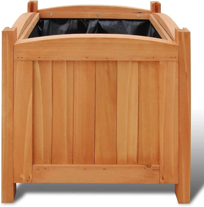Wooden Raised Bed Outdoor planters Garden planters for Growing Vegetables Flowers Herbs and Succulents 11.8 x 11.8 x 11.8 Set of 2