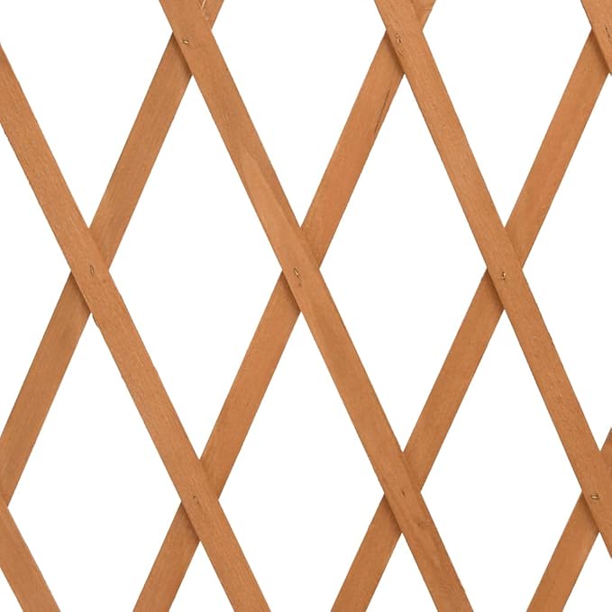 Garden Trellis Fence Wood Expandable Plant Support Climbing Lattices Wooden Decorative Divider Wall for Lawn Backyard Balcony Patio Outdoor Orange 70.9 x 39.4