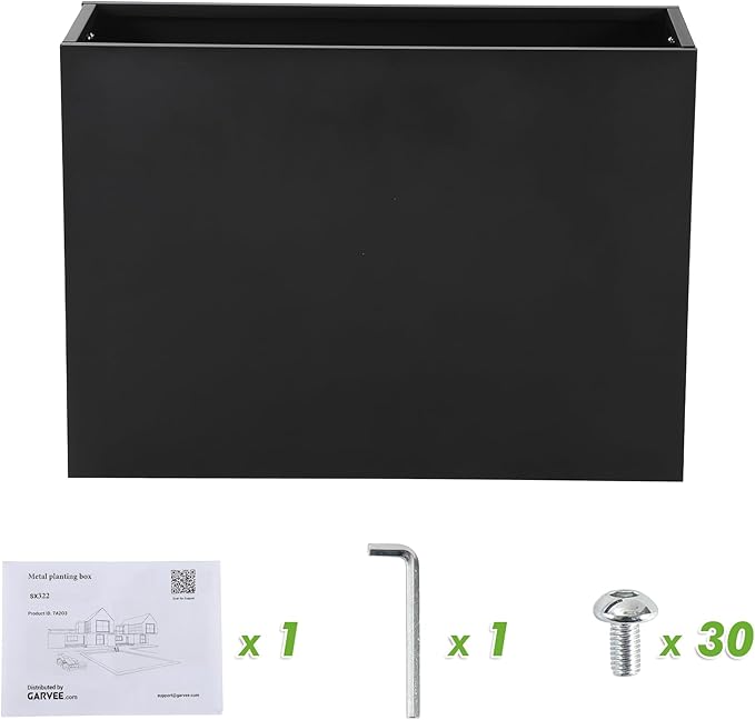CABIHOME Steel Raised Garden Bed - Large Steel Planter Box Anti-Rust Metal Grow Box for Vegetables Patio Balcony Backyard