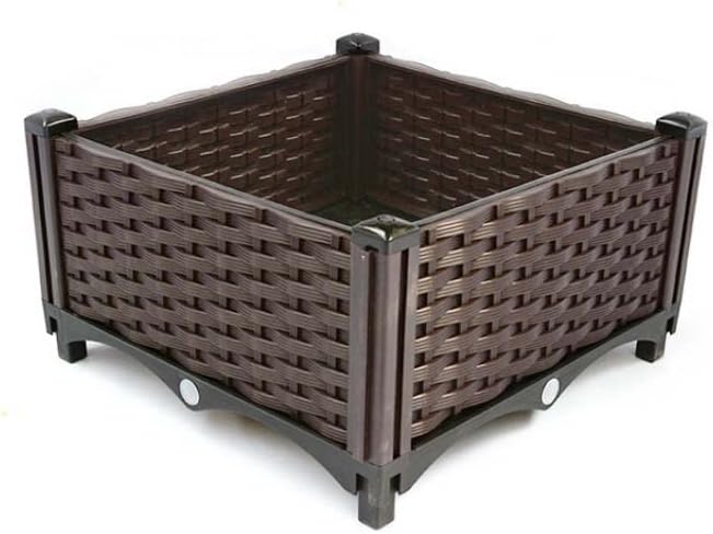 YSUEFIJO Outdoor Elevated Garden Bed Planter Raised Beds for Vegetables Planter Box Plastic Rectangle Raised Garden Bed Tall for Vegetables Fruits Flowers Herbs Succulents