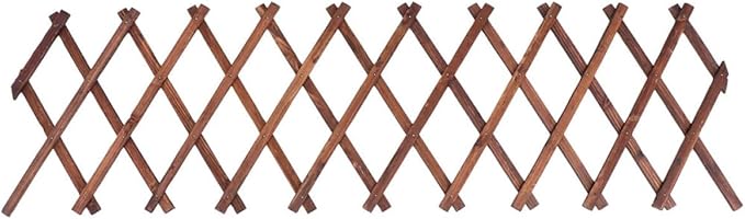 VICASKY Expandable Wooden Garden Trellis Climbing Plant Support Carbonized Anti-Corrosion Wood Vine Fence 0.9cm Thick 44cm X 22cm Frame for Outdoor Patio and Lawn