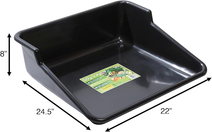 Tidy Tray Durable One Piece Potting Tray for Mixing Growing and Potting 24.5”x22”x8” (Black)