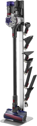 VEVOR Vacuum Stand Compatible with Dyson G5 V15 V12 V11 V10 V8 V7 V6 Series Upright Vacuums Cleaners &amp Accessories Stable Vacuum Stand Holder with 6 Hooks and Non-slip Footpads Gray