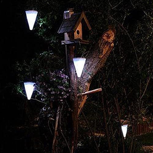 Solar Light Pack of 3 Garden Solar Lamp Lights for Outdoor Pond Landscape Decorations Solar Powered Waterproof Ice Lamp Powered Spotlight (Emitting Color : RGB) (Warm White)
